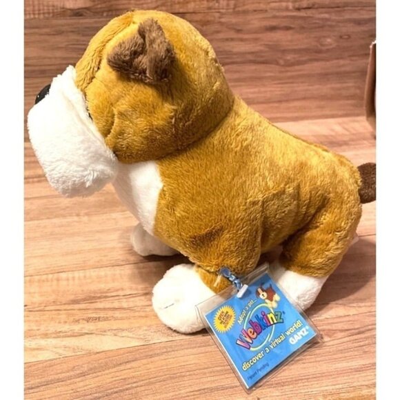 Webkinz Ganz Bulldog Plush Toy Brown & White Stuffed Animal About 8" - Picture 2 of 12